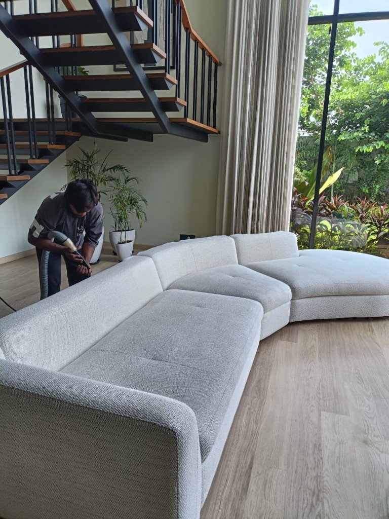 Commercial cinema chair cleaning by Perfect Cleaner in Vadodara